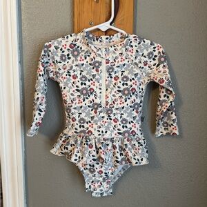 Floral Long Sleeve Swimsuit